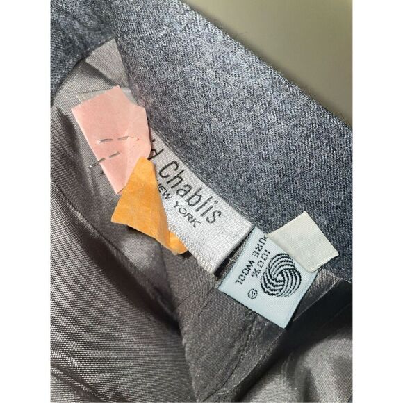 Vintage long David Chablis 100% wool gray skirt women’s size 6 - Picture 8 of 9